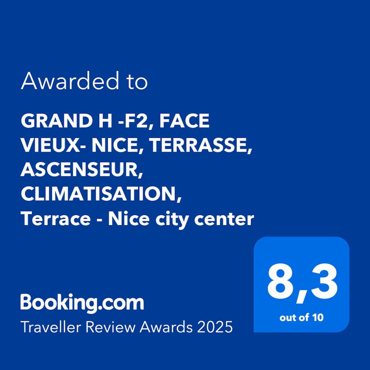 Grand H -F2, Face Vieux- Nice, Terrasse, Ascenseur, Climatisation, Terrace - Nice City Center Екстер'єр фото